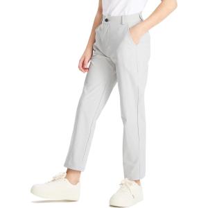 imageDEVOROPA 3T4T5T6T Toddler to Youth Boys Golf Pants Quick Dry Athletic Chino Flat Front Pants Kids School Uniform TwillLight Gray