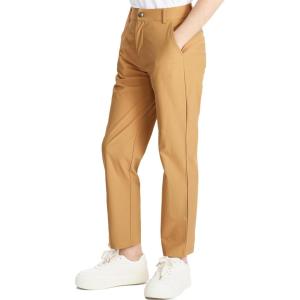 imageDEVOROPA Youth Boys Golf Pants Stretch Flat Front Dress Athletic Casual Pants School Uniform Chino Twill Pants PocketsDark Khaki
