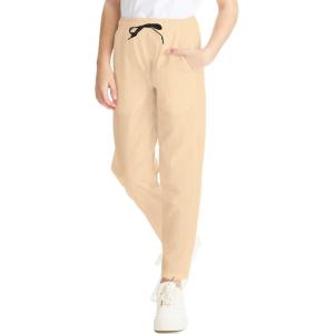 imageDEVOROPA Youth Boys Quick Dry Casual Pants Kids Lightweight Summer Beach Hiking Active Athletic Pants PocketsKhaki