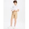 imageDEVOROPA Boys Golf ampamp School Uniform Shorts  Beige Regular Rise Modern StyleKhaki