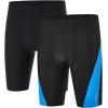 imageDEVOROPA Boys Swim Jammers Youth Competitive Swim Team Trunks Racing Swimsuit Athletic Swimming Shorts SlimStandardHusky2 PackblackBlackblue
