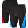 imageDEVOROPA Boys Swim Jammers Youth Competitive Swim Team Trunks Racing Swimsuit Athletic Swimming Shorts SlimStandardHusky2 PackblackredBlackblue