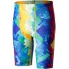 imageDEVOROPA Boys Swim Jammers Youth Competitive Swim Team Trunks Racing Swimsuit Athletic Swimming Shorts SlimStandardHuskyAbstract F