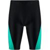 imageDEVOROPA Boys Swim Jammers Youth Competitive Swim Team Trunks Racing Swimsuit Athletic Swimming Shorts SlimStandardHuskyBlackGreen