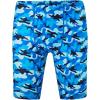 imageDEVOROPA Boys Swim Jammers Youth Competitive Swim Team Trunks Racing Swimsuit Athletic Swimming Shorts SlimStandardHuskyWave Pattern