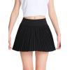 imageDEVOROPA Girls Pleated Tennis Skirt with Liner Shorts Youth Athletic Golf School Cheer Skirts Kids Teen Skorts PocketsBlack