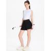 imageDEVOROPA Girls Pleated Tennis Skirt with Liner Shorts Youth Athletic Golf School Cheer Skirts Kids Teen Skorts PocketsBlack