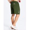 imageDEVOROPA Mens Athletic Running Shorts 7 Inch Lightweight Quick Dry Gym Workout Basketball Hiking Sports Shorts Zipper PocketsArmy Green