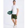 imageDEVOROPA Mens Athletic Running Shorts 7 Inch Lightweight Quick Dry Gym Workout Basketball Hiking Sports Shorts Zipper PocketsArmy Green