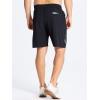imageDEVOROPA Mens Athletic Running Shorts 7 Inch Lightweight Quick Dry Gym Workout Basketball Hiking Sports Shorts Zipper PocketsBlack