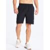 imageDEVOROPA Mens Athletic Running Shorts 7 Inch Lightweight Quick Dry Gym Workout Basketball Hiking Sports Shorts Zipper PocketsBlack