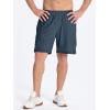 imageDEVOROPA Mens Athletic Running Shorts 7 Inch Lightweight Quick Dry Gym Workout Basketball Hiking Sports Shorts Zipper PocketsCool Gray
