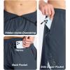 imageDEVOROPA Mens Athletic Running Shorts 7 Inch Lightweight Quick Dry Gym Workout Basketball Hiking Sports Shorts Zipper PocketsCool Gray