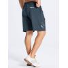 imageDEVOROPA Mens Athletic Running Shorts 7 Inch Lightweight Quick Dry Gym Workout Basketball Hiking Sports Shorts Zipper PocketsCool Gray