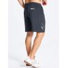 imageDEVOROPA Mens Athletic Running Shorts 7 Inch Lightweight Quick Dry Gym Workout Basketball Hiking Sports Shorts Zipper PocketsDark Gray
