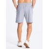imageDEVOROPA Mens Athletic Running Shorts 7 Inch Lightweight Quick Dry Gym Workout Basketball Hiking Sports Shorts Zipper PocketsLight Gray