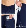 imageDEVOROPA Mens Athletic Running Shorts 7 Inch Lightweight Quick Dry Gym Workout Basketball Hiking Sports Shorts Zipper PocketsNavy