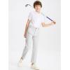 imageDEVOROPA Youth Boys Golf Pants Quick Dry Athletic Chino Flat Front Pants Kids School Uniform ClothesLight Gray