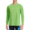 imageDEVOROPA Boys UPF 50 Long Sleeve Rash Guard Swim Shirt Quick Dry Lightweight Swimsuit Youth SPF Fishing Hiking Sun ShirtsGreen