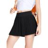 imageDEVOROPA Girls Pleated Tennis Skirt with Liner Shorts Youth Athletic Golf School Cheer Skirts Kids Teen Skorts PocketsBlack