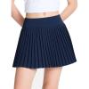 imageDEVOROPA Girls Pleated Tennis Skirt with Liner Shorts Youth Athletic Golf School Cheer Skirts Kids Teen Skorts PocketsNavy