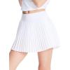 imageDEVOROPA Girls Pleated Tennis Skirt with Liner Shorts Youth Athletic Golf School Cheer Skirts Kids Teen Skorts PocketsWhite