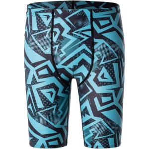 imageDEVOROPA Boys Swim Jammers Youth Competitive Swim Team Trunks Racing Swimsuit Athletic Swimming Shorts SlimStandardHuskyAbstract a