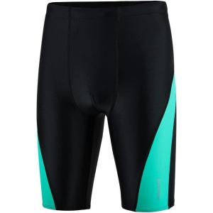 imageDEVOROPA Boys Swim Jammers Youth Competitive Swim Team Trunks Racing Swimsuit Athletic Swimming Shorts SlimStandardHuskyBlackGreen