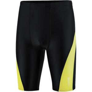 imageDEVOROPA Boys Swim Jammers Youth Competitive Swim Team Trunks Racing Swimsuit Athletic Swimming Shorts SlimStandardHuskyBlackYellow
