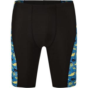 imageDEVOROPA Boys Swim Jammers Youth Competitive Swim Team Trunks Racing Swimsuit Athletic Swimming Shorts SlimStandardHuskyBlackocean