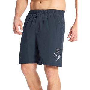 imageDEVOROPA Mens Athletic Running Shorts 7 Inch Lightweight Quick Dry Gym Workout Basketball Hiking Sports Shorts Zipper PocketsDark Gray