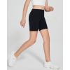 imageDEVOROPA Girls 5quot Spandex Volleyball Bike Shorts Stretch Youth Athletic Gymnastics Kid Yoga Dance Compression Shorts PocketBlack