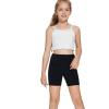 imageDEVOROPA Girls 5quot Spandex Volleyball Bike Shorts Stretch Youth Athletic Gymnastics Kid Yoga Dance Compression Shorts PocketBlack2pack