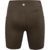 imageDEVOROPA Girls 5quot Spandex Volleyball Bike Shorts Stretch Youth Athletic Gymnastics Kid Yoga Dance Compression Shorts PocketBrown
