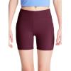 imageDEVOROPA Girls 5quot Spandex Volleyball Bike Shorts Stretch Youth Athletic Gymnastics Kid Yoga Dance Compression Shorts PocketMaroon