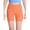 imageDEVOROPA Girls 5quot Spandex Volleyball Bike Shorts Stretch Youth Athletic Gymnastics Kid Yoga Dance Compression Shorts PocketOrange