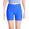 imageDEVOROPA Girls 5quot Spandex Volleyball Bike Shorts Stretch Youth Athletic Gymnastics Kid Yoga Dance Compression Shorts PocketRoyal Blue