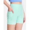 imageDEVOROPA Girls 5quot Spandex Volleyball Bike Shorts Stretch Youth Athletic Gymnastics Kid Yoga Dance Compression Shorts PocketTeal