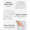 imageDEVOROPA Girls 5quot Spandex Volleyball Bike Shorts Stretch Youth Athletic Gymnastics Kid Yoga Dance Compression Shorts PocketWhite