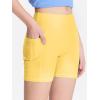 imageDEVOROPA Girls 5quot Spandex Volleyball Bike Shorts Stretch Youth Athletic Gymnastics Kid Yoga Dance Compression Shorts PocketYellow