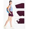 imageDEVOROPA Girls Tennis Skirts Stretch Adjustable Waist Youth Golf Athletic Pleated Skorts Lining Kids Cheer Shorts PocketMaroon