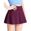 imageDEVOROPA Girls Tennis Skirts Stretch Adjustable Waist Youth Golf Athletic Pleated Skorts Lining Kids Cheer Shorts PocketMaroon