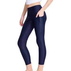 imageDEVOROPA Boys Girls Swim Pants Quick Dry Swimming Leggings Board Surfing Beach Swimwear UPF 50 Tights Rash Guard SwimsuitNavy
