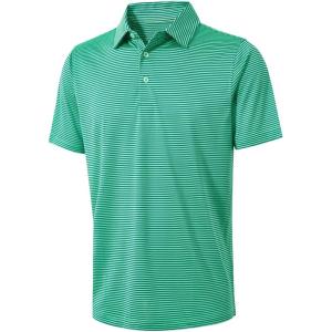 imageDEVOROPA Polo Shirts for Boys Short Sleeve Striped Stretch Youth School Uniform Golf Polo Sports Athletic Casual TopsDark Green Stripe