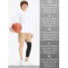 imageDEVOROPA Youth Boys One Leg Compression Pants for Basketball 34 Leggings Sports Tights Athletic Soccer Baselayer PocketsBlackWhiteright Long