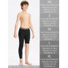 imageDEVOROPA Youth Boys One Leg Compression Pants for Basketball 34 Leggings Sports Tights Athletic Soccer Baselayer PocketsWhiteright Long