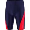 imageDEVOROPA Boys Swim Jammers Youth Competitive Swim Team Trunks Racing Swimsuit Athletic Swimming Shorts SlimStandardHuskyNavyRed
