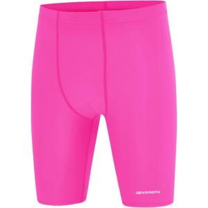 imageDEVOROPA Boys Swim Jammers Youth Competitive Swim Team Trunks Racing Swimsuit Athletic Swimming Shorts SlimStandardHuskyPink