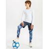 image:imageDEVOROPA Boys Leggings Youth Compression Pants Sports Tights Basketball Football Baseball Soccer Baselayer SlimRegularHuskyCamo Blue