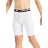 image:imageDEVOROPA Youth Boys Compression Shorts Performance Athletic Base Layers Workout Training Underwear Side PocketWhite